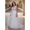 Robe de mariée en tulle et dentelle florale grande taille – modèle Ceona