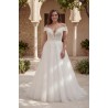 Robe tulle, épaules dénudées (off-shoulder), dentelle 3D, grande taille