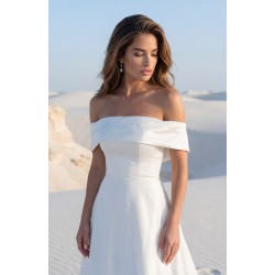 Robe de mariée princesse en satin bustier cœur style minimaliste – modèle Idyle - vue du bustier