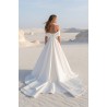 Robe de mariée princesse en satin bustier cœur style minimaliste – modèle Idyle - vue de dos