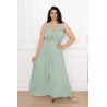 robe-cocktail-mariage-longue-mousseline-col-v-croise-broderie-florale-strass-vert-sauge-grande-taille-ms