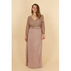 Robe cocktail longue avec...