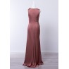 Robe cocktail longue Marsala